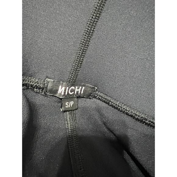 NWT MICHI Leggings Small Black Mesh Insert Cut Out Athletic Work Out - Picture 7 of 9